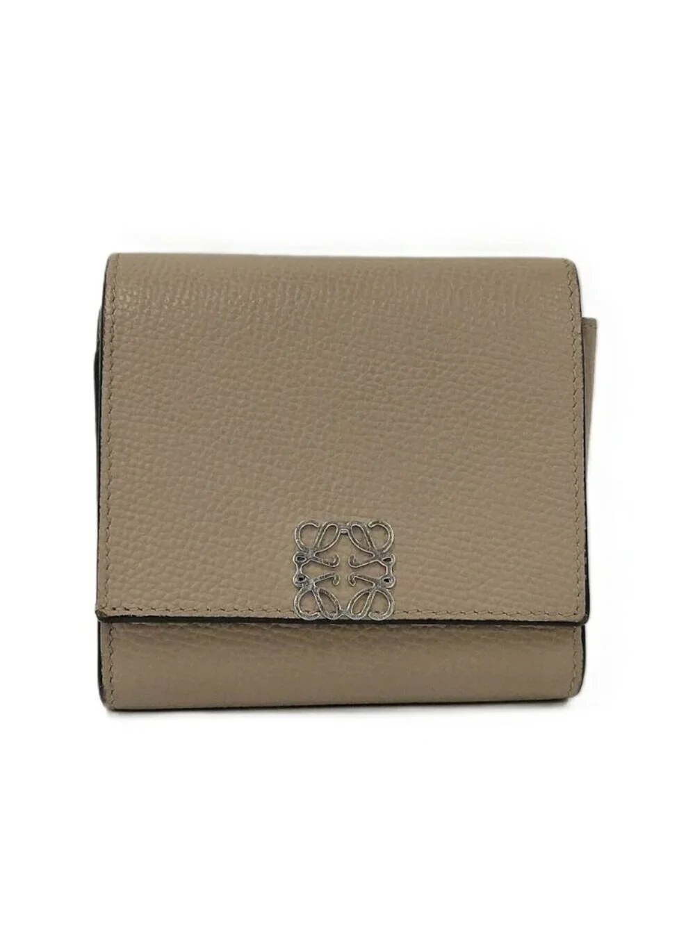 Loewe Compact Wallet Leather Beige